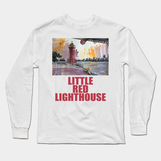 LITTLE RED LIGHTHOUSE Long Sleeve T-Shirt by MasterpieceArt